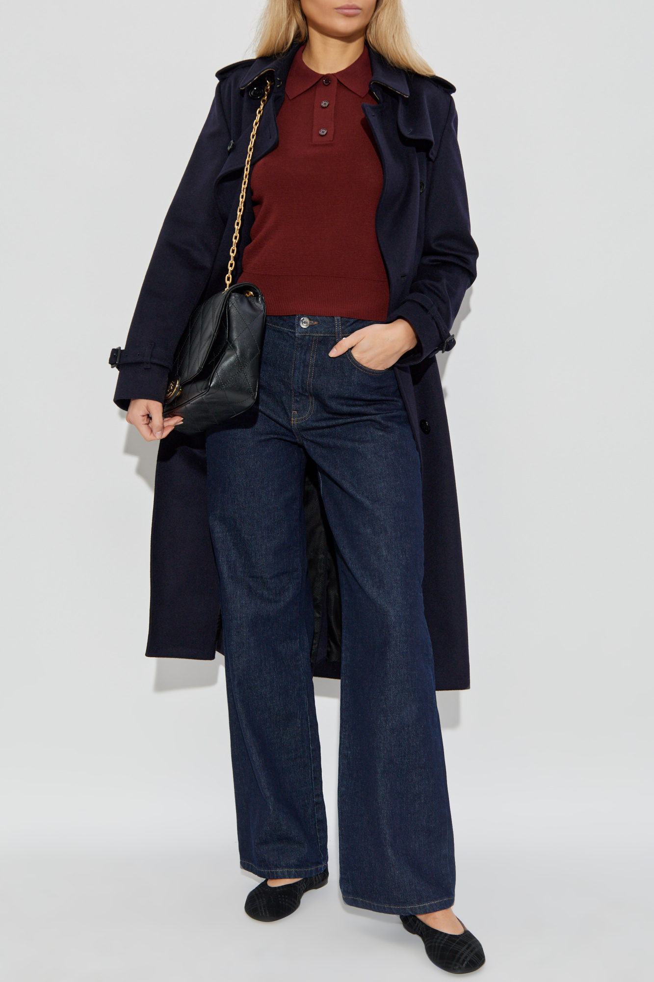 【正規店にて修理完了】BURBERRY THE KENSINGTON Burberry Kensington Heritage Trench Coat | Blue | FARFETCH